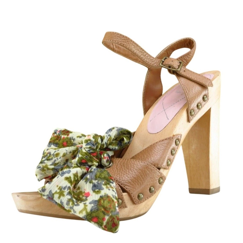 Crown Sz 9.5 M Beige Platform Synthetic‎ Women Sandals